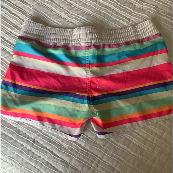 Old Navy Kids Girls Rainbow Striped Lightweight Pull-On Dolphin Shorts Multi -XL - Picture 2 of 3